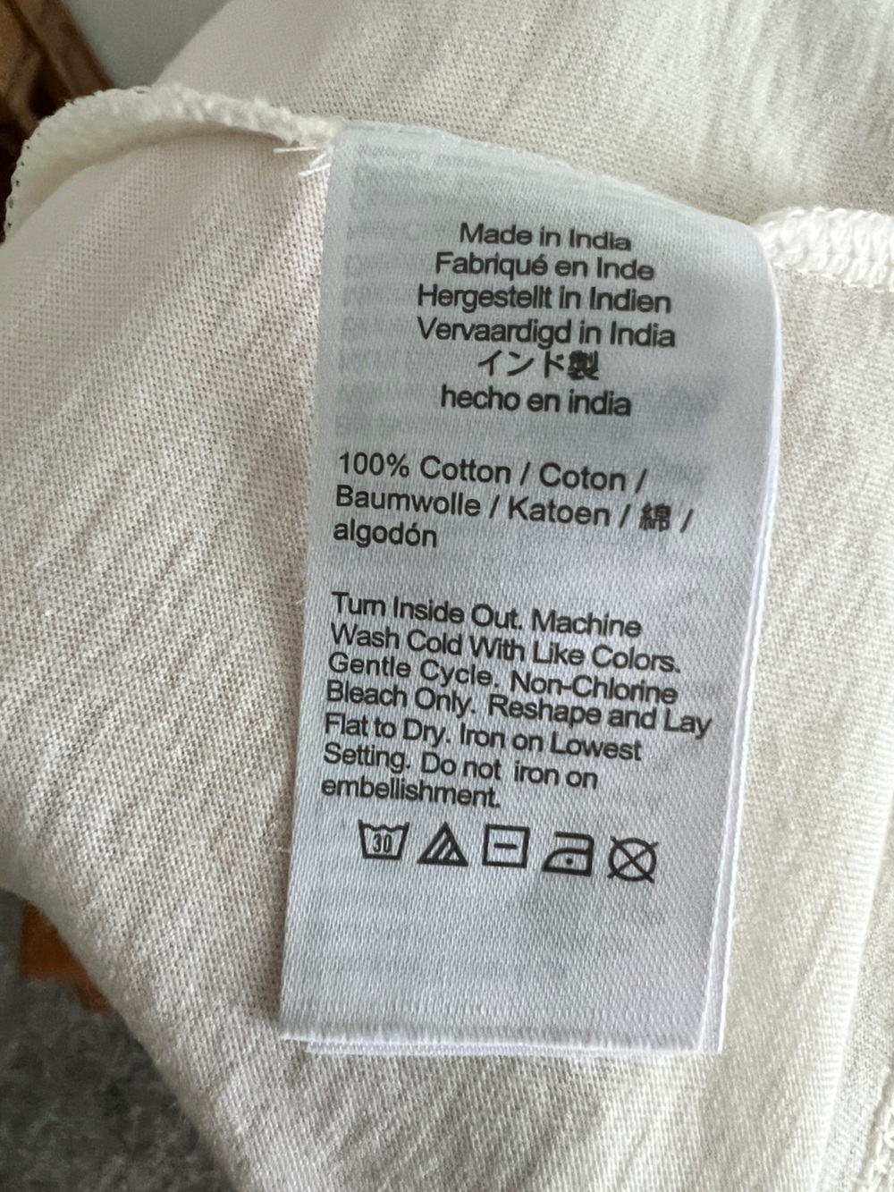 J. Crew Factory Cream Short-Sleeve Beaded Diamond Knit Top - Picture 6 of 7